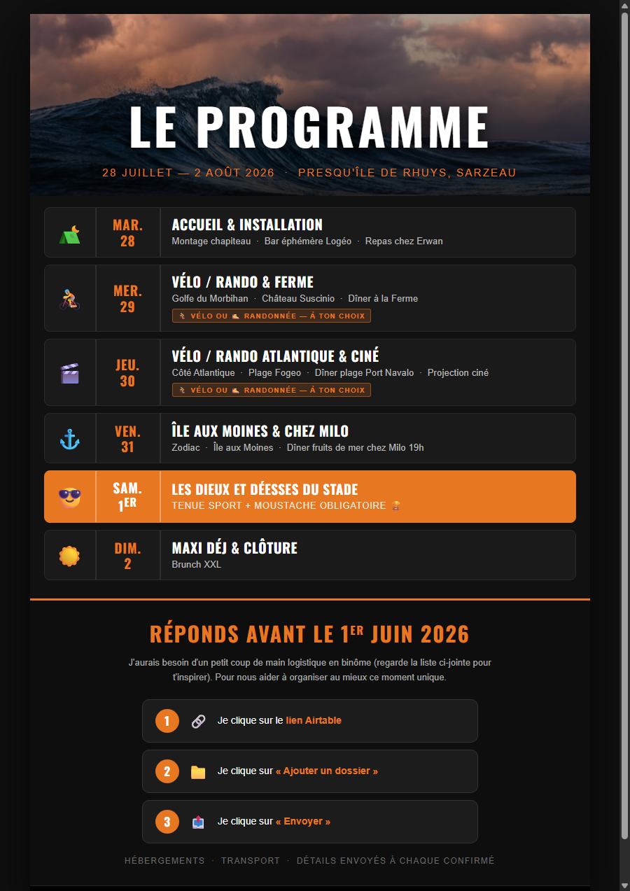 Programme de la journée